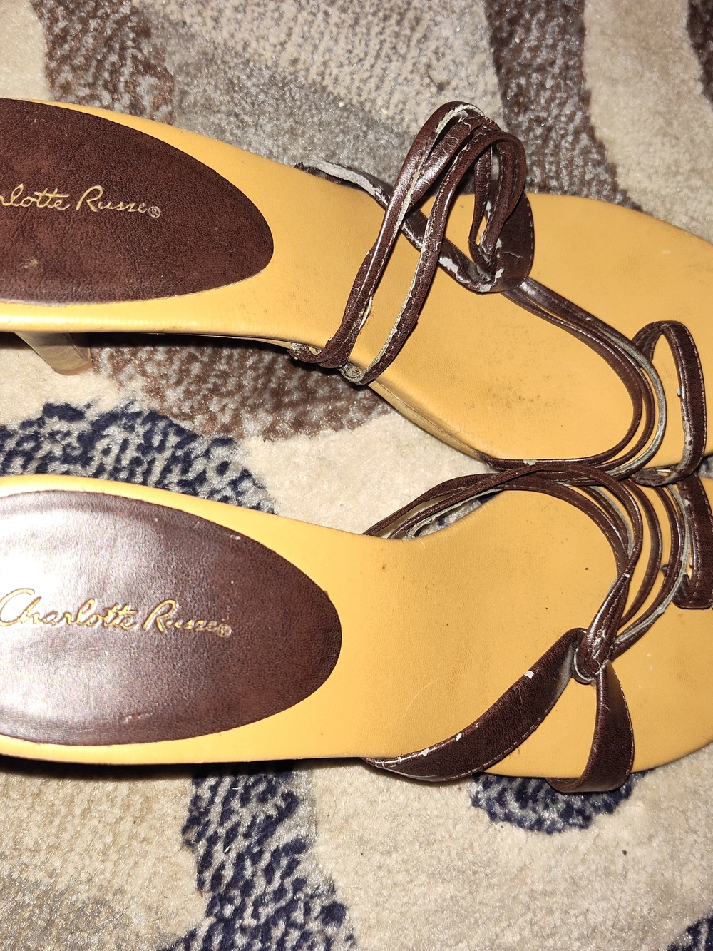Charlotte Russe Brown Strappy Heeled Sandals